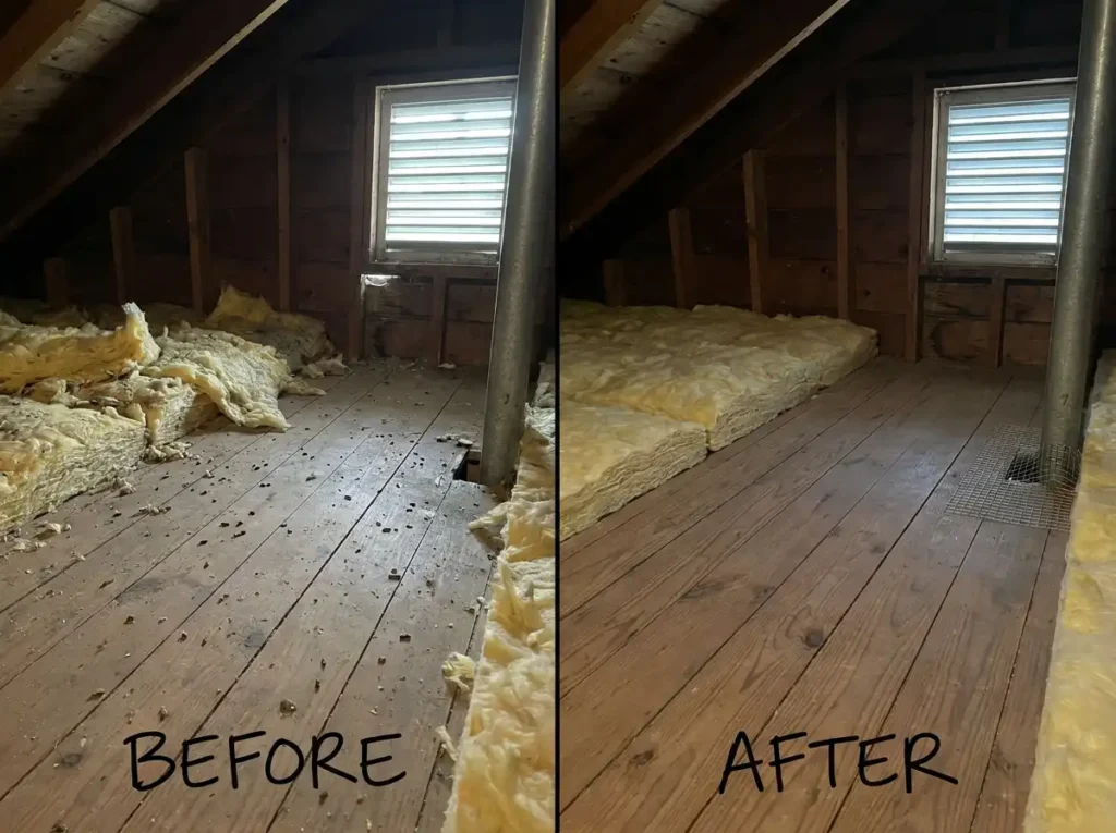 before and after rodent control georgetown texas